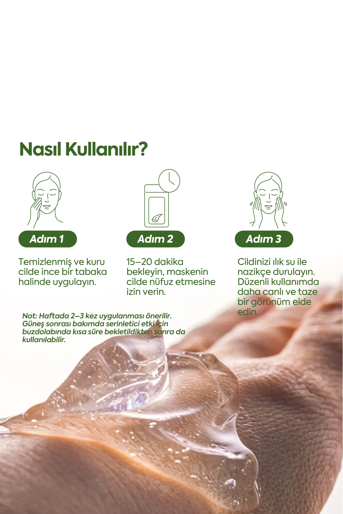 Aloe Vera Gel Mask - Gençleştirici Jel Maske - 20 Şaset