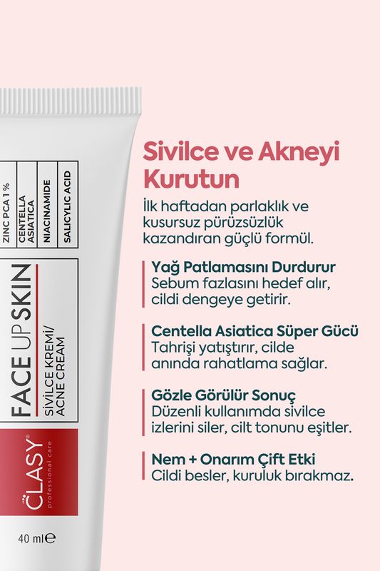 Akne ve Sivilceler için Mükemmel Etki - FACEUPSKIN® Acne Cream 40 ml