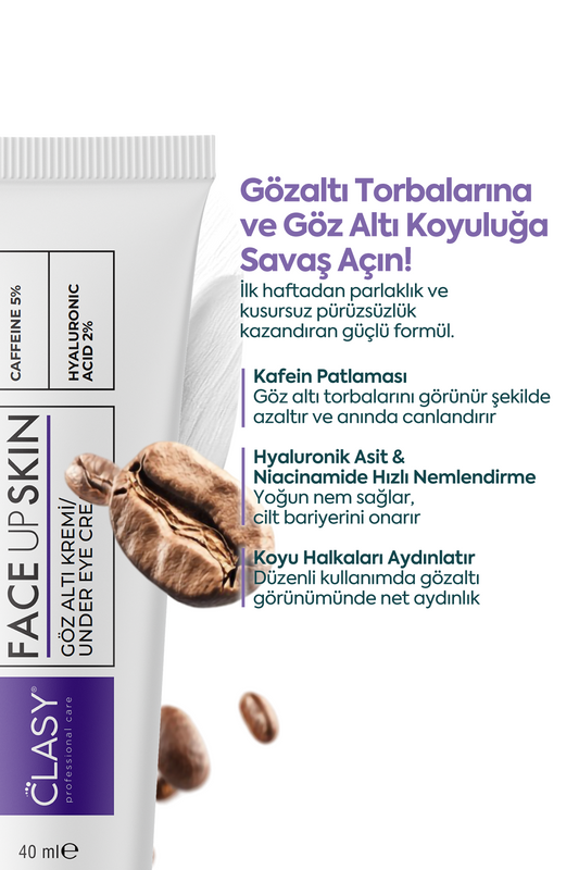 Gözaltı Torbaları ve Koyuluklar için - FACEUPSKIN® Under Eye Cream 40 ml