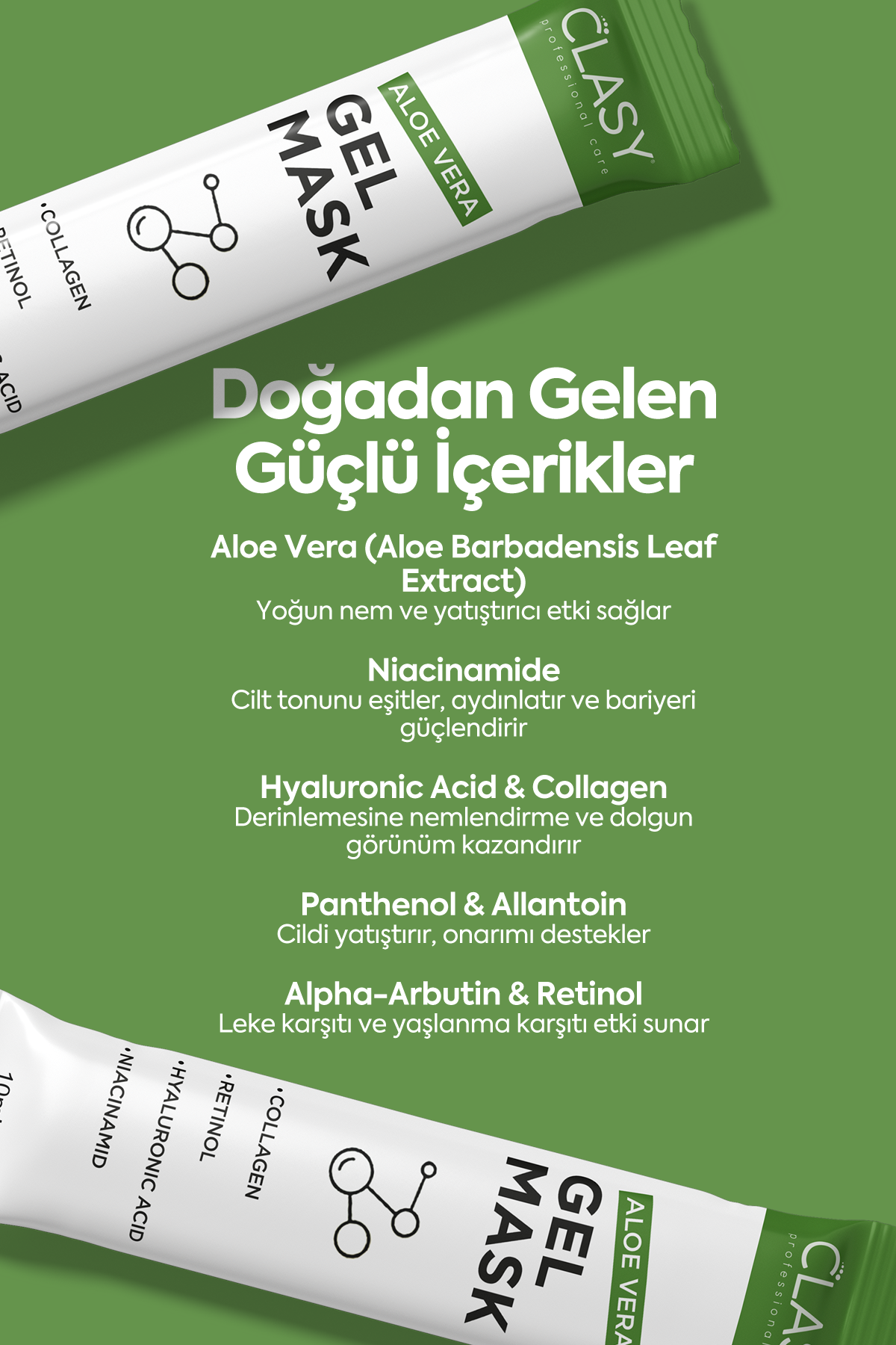 Aloe Vera Gel Mask - Gençleştirici Jel Maske - 20 Şaset