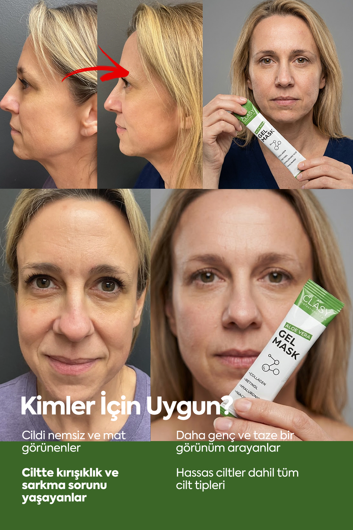 Aloe Vera Gel Mask - Gençleştirici Jel Maske - 20 Şaset