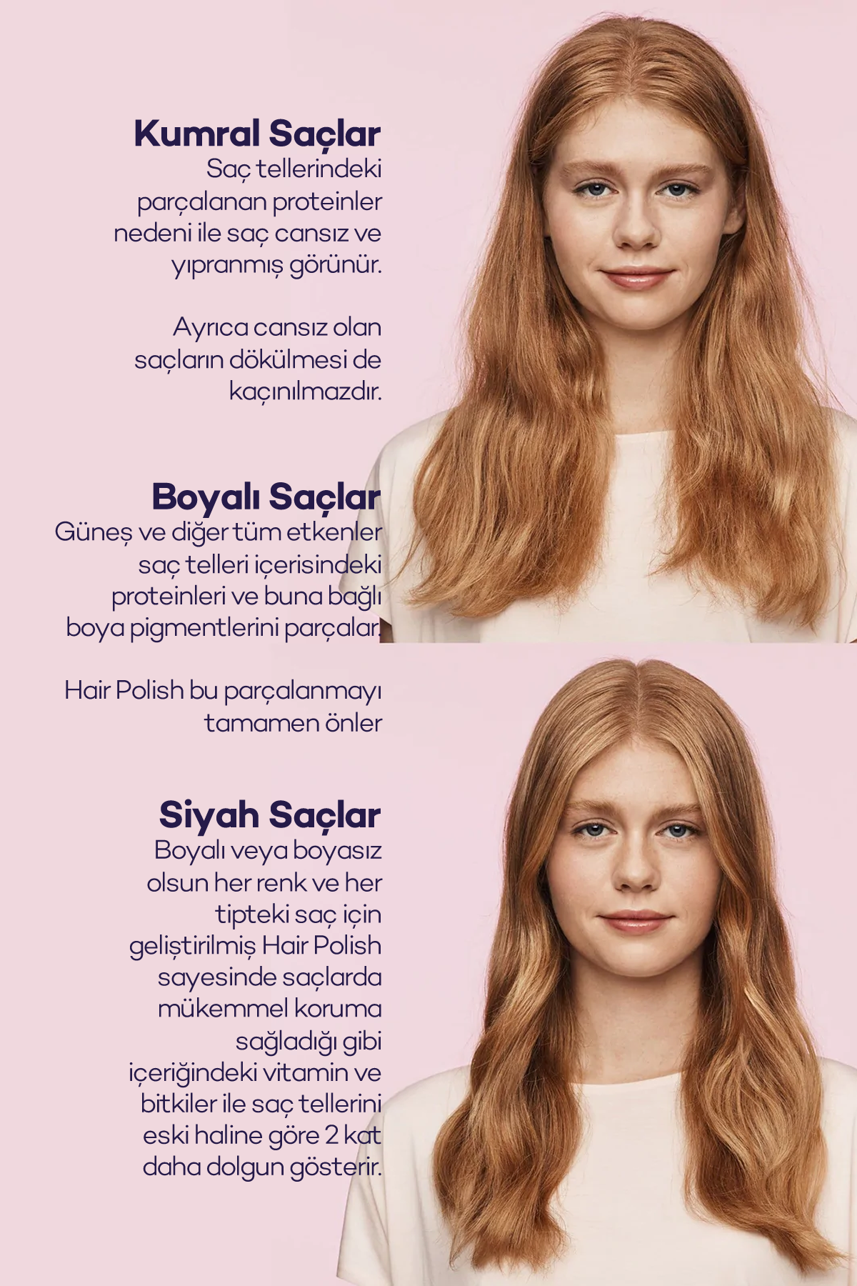 Boyalı veya Her Türlü Saçlar için Saç Cilası - Hair Polish Powerful Herbs for Revitalising Hair 250 ml