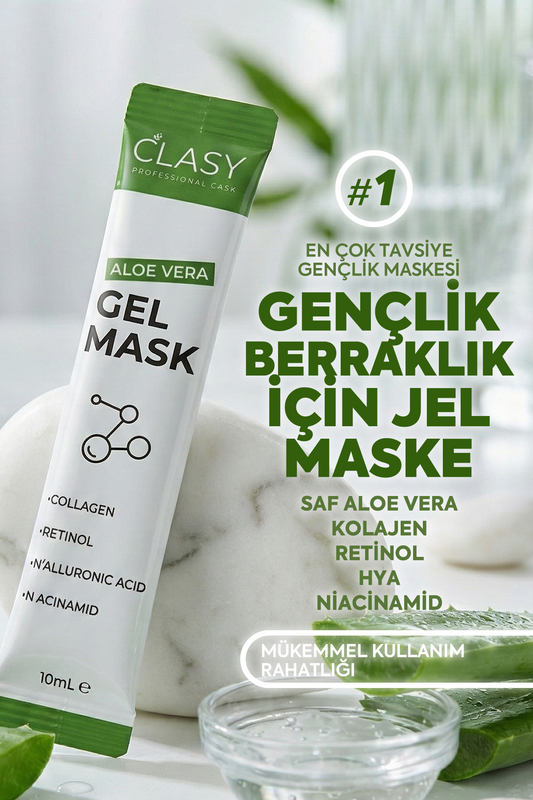 Aloe Vera Gel Mask - Gençleştirici Jel Maske - 20 Şaset