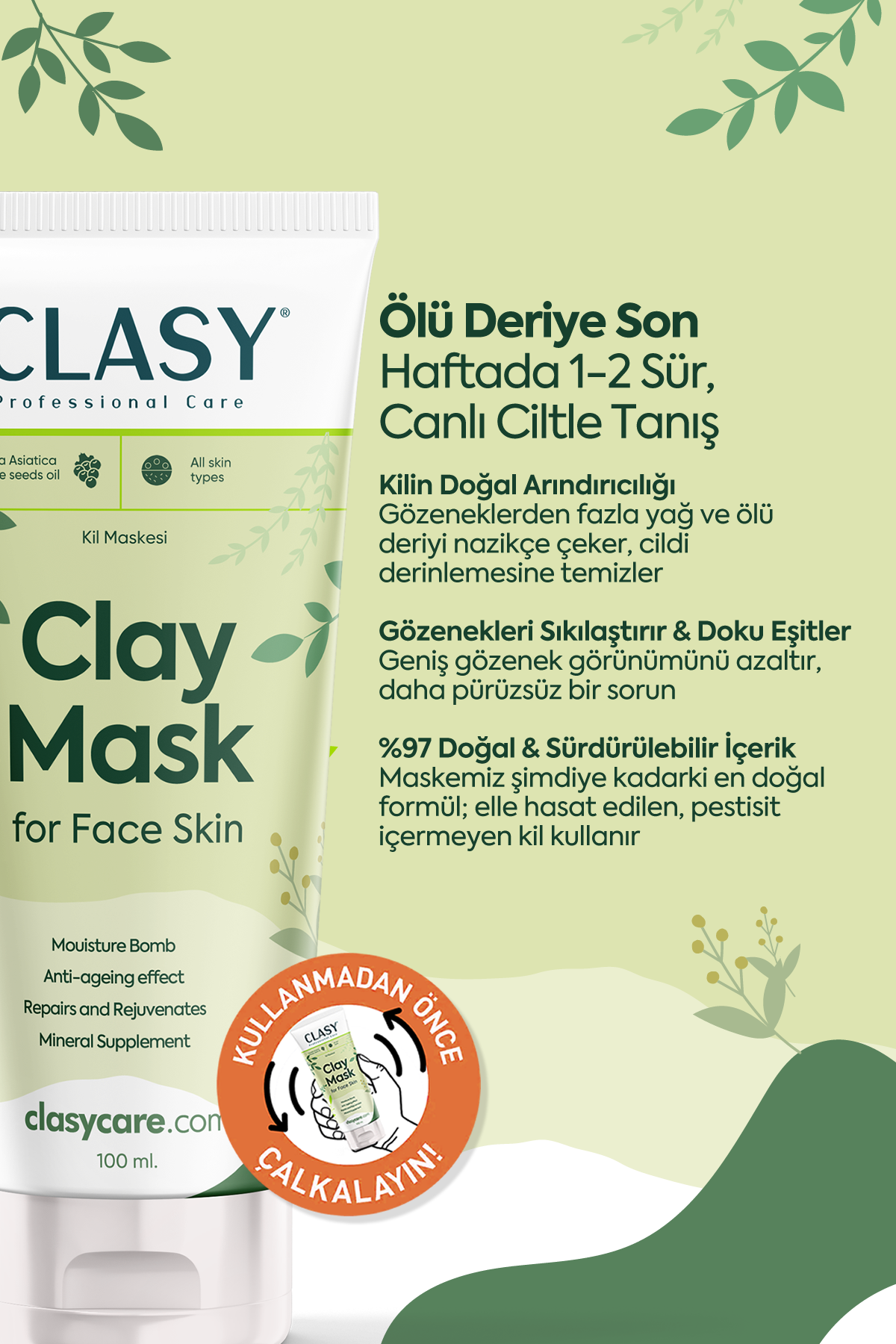 Ölü Deriye Karşı Kil Maskesi - 100 ml